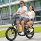 Caroma Electric Scooter with Seat, 48V Removable Battery E-Bike, Up to 30Miles&20MPH, 500/800/1200W Motor, 20" Fat Tire Adult Electric Bicycles for Commuting with Basket