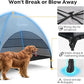 Veehoo Outdoor Dog Bed with Canopy, Cooling Elevated Pet Cot with Removable Shade, Non-Slip Feet, Raised Dog Cot for Large Dogs, Pet Tent Bed for Camping, Beach, Large, Black, CWC2411