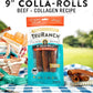 Collagen Rolls - 9" Collagen Rolls for Dogs - Long Lasting Healthy Joint Support Dog Treat - Rawhide Alternative - Skin & Coat Health - Made with Real Beef, 1 Bag, 3 Count