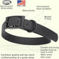 Dogline Biothane Waterproof Dog Collar Strong Coated Nylon Webbing with Black Hardware Odor- Proof for Easy Care Easy to Clean High Performance Fits Small Medium or Large Dogs, Black
