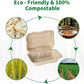 Aricsen Compostable 50 Pack 9x6 Inch Takeout Lunch Box Containers with Lid To Go Take Out Clamshell for Food, Disposable Eco-Friendly Biodegradable Bagasse, PFAS-Free, Brown