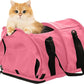 SturdiBag Pro 2.0 Pet Travel Carrier with Flexible Height for Cats and Dogs | Soft Sided Pet Carrier Bag with Safety Clips and Seatbelt Straps for Airplane or Car Travel | Large, Soft Pink