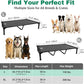 Sytopia 42'' Outdoor Elevated Dog Bed for Large Dogs, Chew-Proof Pet Camping Raised Cot with Breathable Mesh - Durable Frame, Cooling Hammock Style, Anti-Slip Base, Water-Resistant, Easy Clean