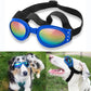QUMY Dog Sunglasses Dog Goggles for Medium Large Breed Dogs, Wind Dust Fog Protection Eye Wear Pet Glasses with Adjustable Strap for Motorcycle Car Driving Bike Riding Hiking Swimming Over 15lbs Blue
