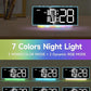 Cadmos Loud Alarm Clock for Heavy Sleepers Adults,Kids,Teens,Digital Desk Clock with USB Port,Large Numbers,7 Color Night Light,Modern Electronic Plug in Simple Clock for Bedroom(Blue+Dynamic)
