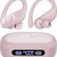 occiam Wireless Earbuds Bluetooth Headphones Ear Buds 96Hrs Playback Sport Over-Ear Waterproof Wireless Headphones Earphones with Earhooks ENC Mics Clear Call for Sport Running Workout Pink