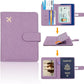 Melsbrinna Rfid Passport Holder for Travel women/Men, Cute Passport Wallet Rfid Blocking Card Slots, Rfid Passport Cover/CaseTravel Wallet, Passport Book Holder (1, Purple1)