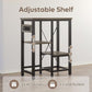 10 Gallon Fish Tank Stand with Power Outlets, 20 x10 Metal Aquarium Stand with 3-Tiers Adjustable Storage Shelves, 6-Legs Reptile Terrarium Stand, 264 LBs