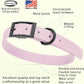 Dogline Biothane Waterproof Dog Collar Strong Coated Nylon Webbing with Black Hardware Odor- Proof for Easy Care Easy to Clean High Performance Fits Small Medium or Large Dogs, Pastel Purple