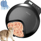 Automatic Cat Feeder Wet Food, Whisker-Friendly Automatic Cat Food Dispenser True 4-Meal Design with Locking Lid, Smart Timer Feeder for Wet Cat/Dog ，2-Ice Packs, Easy to Clean (Black)