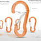 sprookber 3.2 Inch Aluminum Carabiner Clips D Ring, Caribeaner Spring Snap Hook with Keychain for Camping, Hiking, Gym & Outdoor Gear, Set of 10