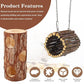 Natural Wooden Hamster Tunnels & Hideouts – Chew-Safe Birch Trunk Tubes for Dwarf Hamsters, Gerbils, Mice – Cage Accessories, Exercise Toy, Forest-Themed Small Pet Habitat