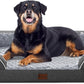 Orthopedic Waterproof Dogs Bed for Extra Large Dogs, Memory Foam XL Dog Beds with Sides, Egg-Crate Foam and Non-Slip Bottom Jumbo Dog Couch Bed with Washable Removable Cover(Jumbo,Dark Grey)