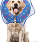 Inflatable Dog Cone Collar, Adjustable Size Soft PVC 2-in-1 Dog Donut Collar After Surgery with Detachable, Inflatable Collar for Small Medium Large Dogs and Cats (Blue, L)