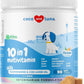 10 in 1 Multivitamin for Dogs - Glucosamine Chondroitin for Joint Support + Digestive Enzymes & Probiotics - Cod Liver Oil & Vitamins with Coq10 for Skin & Heart Health, Gut & Immune Support