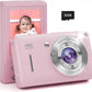 Digital Camera, 44MP FHD 1080P, 16X Zoom, 32GB SD Card, Compact Camera for Kids Teens Adults, Pink