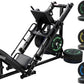 RitFit Adjustable Leg Press and Hack Squat Machine with Weight Plate Set, Professional Home Gym Equipment with Linear Bearings, Specialized for Complete Lower Body Workouts and Weight Storage Posts