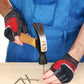 'HANDLANDY Fingerless Work Gloves for Men and Women Utility Padded Half Finger Driving Working Gloves (Small, Red)