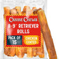 Canine Chews 8-9" Chicken Coated Dog Rawhide Retriever Rolls (15 Pack) - Chicken Rawhide Bones for Large Dogs - 100% USA-Sourced Chicken Coated Dog Rawhide Chews - Healthy Dog Dental Chew Rawhides