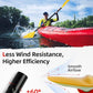 Abahub Adjustable Kayak Paddle 210-230 cm/ 230-250 cm Floating Kayaking Oars Boating Oars Canoeing Oars Black