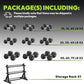 Hex Dumbbell Sets with Rack, 290-670 lb Rubber Encased Exercise & Fitness Dumbbells Set, Hand Weight for Strength Training, Weight Dumbbells