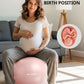 Trideer Pregnancy Birthing Ball - 1.7mm Extra Thick Yoga Ball for Maternity, Labor, Exercise, Physio, Recovery - Guide & Baby Memory Book Included - 440LB Anti-Burst & Non-Slip Stability