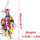BWOGUE Large Parrot Chew Toy Bird Chewing Toy Multicolored Wooden Blocks Tearing Toys for African Grey Macaws Cockatoos Eclectus Amazon Parrot Birds