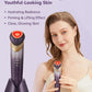 6-in-1 Age-Defying - Eye, Face & Neck Lift & Firm, 5-Color Light Therapy for Face with Microcurrent, Vibration, Heat & Cooling, Skin Care Tool for Youthful & Tightening Skin (Purple)