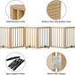 Extra Wide Dog Gates for Doorways, Bamboo Dog Gates for The House Stairs, Freestanding Pet Gates for Dogs, Doogie Puppy Fence Gate