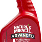 Nature's Miracle Advanced Cat Stain and Odor Eliminator Spray, Severe Mess Enzymatic Formula, 32 fl oz