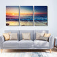 Wieco Art 3 Piece Sea Waves Canvas Prints Modern Seascape Artwork Landscape Pictures Paintings on Stretched Canvas Wall Art for Living Room Home Decorations
