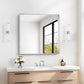 Silver Bathroom Mirror, 30x30 Inch Rectangular Framed Mirror, Large Wall Mounted Bathroom Vanity Mirror Over Sink for Bedroom,Restroom, Living Room, Hangs Vertically or Horizontally