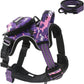 No Pull Dog Harness for Small Dogs, Adjustable No Choke Pet Vest with Dog Leash Fit Smart Reflective Pet Walking Harness for Training Easy Control Soft Handle Purple Camo S