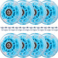 8pcs Inline Skate Wheels Led Light-Up Wheels 64/70/72/76/80mm w/Bushings 85-88A for Kids and Youth Beginners Children's Inline Skates Indoor/Outdoor Use (Blue, 72mm)