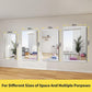 Home Gym Mirror - 48x24 Inch, 1PCS Frameless Tempered Glass Full Body Mirror for Wall Mount - Ideal for Yoga, Workout, Bedroom, Dance Studio (Silver)