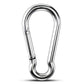 Large Carabiner Clip Hooks, 1pc 5.5 inch Carabiner Heavy Duty, 304 Stainless Steel Spring Snap Hook Fits Camping Hanging Hiking Weight Lifting, Metal Clips for Rope or Chain