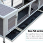 Rabbit Hutch Indoor Leakproof Bunny Cage Fir WoodenOutdoor Bunny House with Wire Floor Leakproof Plastic Tray (Grey)