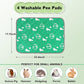 4 Pack Guinea Pig Bedding - Washable Guinea Pig Cage Liners, Waterproof Reusable & Anti Slip Pee Pads Super Absorbent Mats for Small Animals Pet Rabbit Bunny Hamster Rat (Green, 24 x 18 Inch)