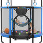 YORIN Trampoline for Kids 66'' 60'' 55'' Toddler Mini Small Trampoline Outdoor Indoor Trampoline W Basketball Hoop, Swing, Adjustable Gymnastics Bar, Gift for Baby, Toddlers & Kids