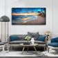 Jiuqinghua Canvas Prints Wall Art Blue Beach Ocean Landscape Paintings 1 panel Sunset Sea Waves Wall Decor Pictures Stretched and Framed for Living Room Bedroom and Office Home Decor Artwork