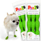 PawZ Rubber Dog Boots for Paws up to 1", 24 Total (2 Packs of 12) - All-Weather Dog Booties for Hot Pavement, Snow, Mud, and Rain - Waterproof, Anti Slip Dog Socks - Tiny, Green