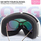 Freela Ski Goggles OTG Men Women, Over Glasses Snow Snowboard Sports Goggles for Adult Youth 100% UV400 Protection Anti Fog