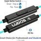 LUDOS Clamor Wired Earbuds in-Ear Headphones, 5 Years Warranty, Earphones with Mic, Noise Isolating Ear Buds, Memory Foam for iPhone, Samsung, School Students, Kids, Women, Small Ears - Turquoise