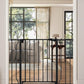 29"-40" Baby Gate for Stairs, Auto Close Stroller Friendly Dog Gate Indoor for Doorways, Pressure Mounted Baby Gate, Easy Walk Through Gate for Children & Pets, Black