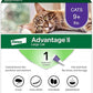Advantage II Large Cat Vet-Recommended Flea Treatment & Prevention | Cats Over 9 lbs. | 1-Month Supply
