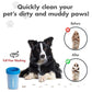 Dexas MudBuster Portable Dog Paw Washer/Paw Cleaner, Medium, Pro Blue