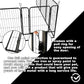 Dog Playpen,24 32 40 48 in(H) Pet Fence Outdoor for Rv Camping,Garden Fence Medium Animal Barrie for Yard,11Ft(L)-56Ft(L) Black Metal Temporary Fencing