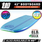 BZ BodyBoards - T-10 Progressive Series Bodyboard - HDPE Slick - Crescent Tail - PHUZION Core - 8lb Deck
