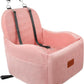 Dog Booster Car Seat for Small/Medium Dogs,Soft Puppy Portable Car Seat with Elevated Cushion,Fits in Front/Back Seat,Fully Detachable and Washable,Easy to Install (Pink, Medium)