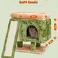 SYANDLVY Small Cat Tree for Indoor Cats, Cat Tower with Scratching Post, Modern Activity House for Large Cats, Condo with Board, Kittens Cave